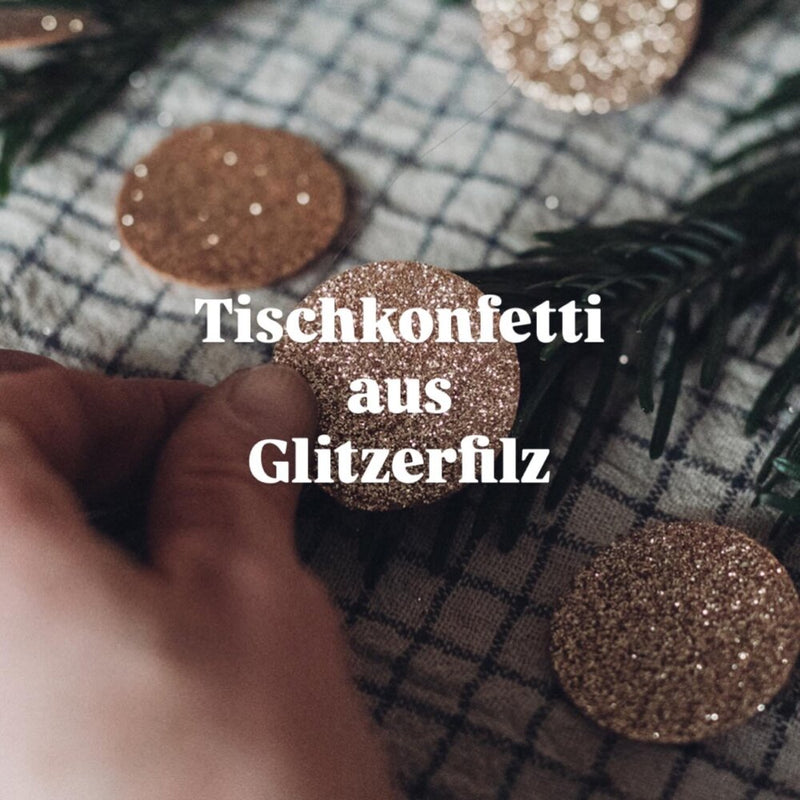 Tischkonfetti aus Glitzerfilz