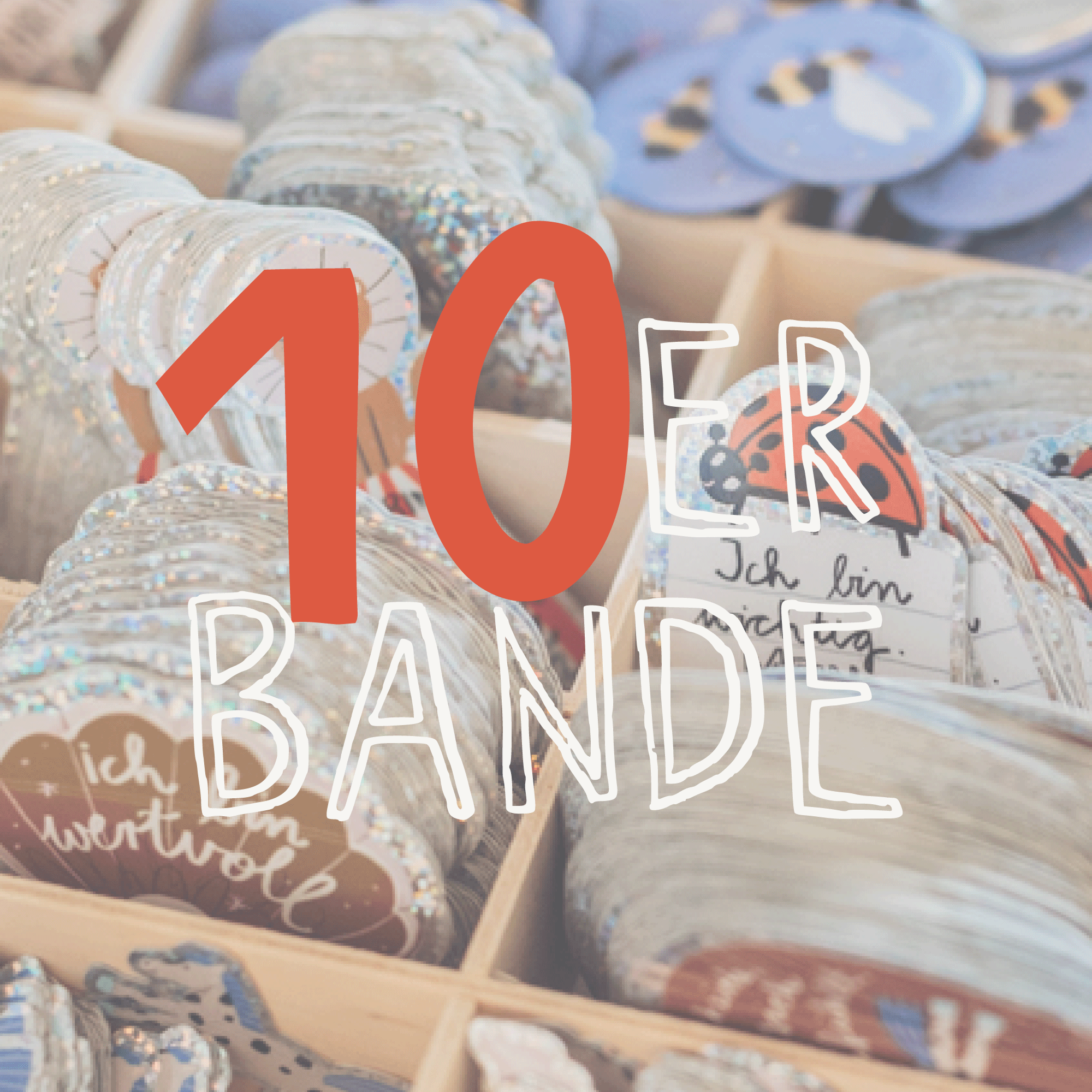 Glitzersticker Set - 10er Bande - 10 Stck. - deine Wahl