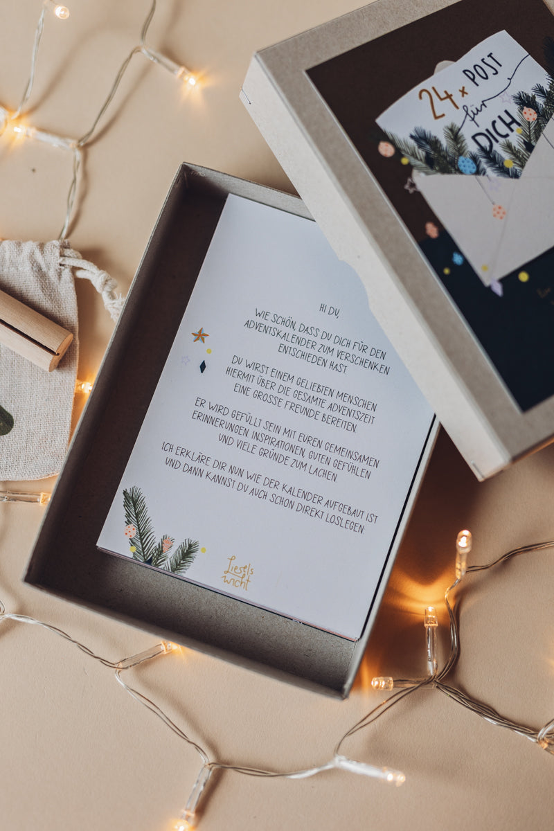 Adventskalender zum Verschenken - 24 x Post für Dich
