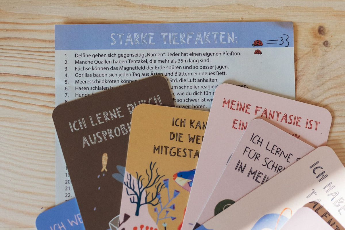 Affirmationskarten für Kinder - 42 stärkende Botschaften - Die starke Bande