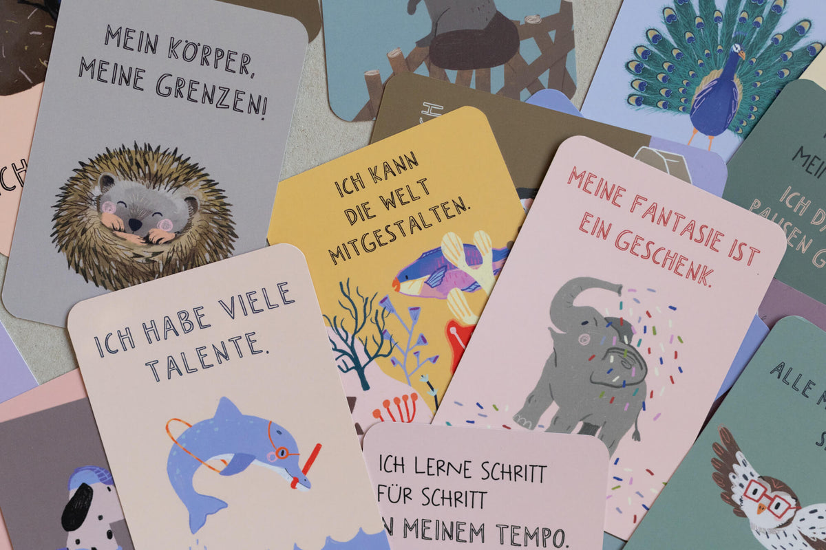 Affirmationskarten für Kinder - 42 stärkende Botschaften - Die starke Bande