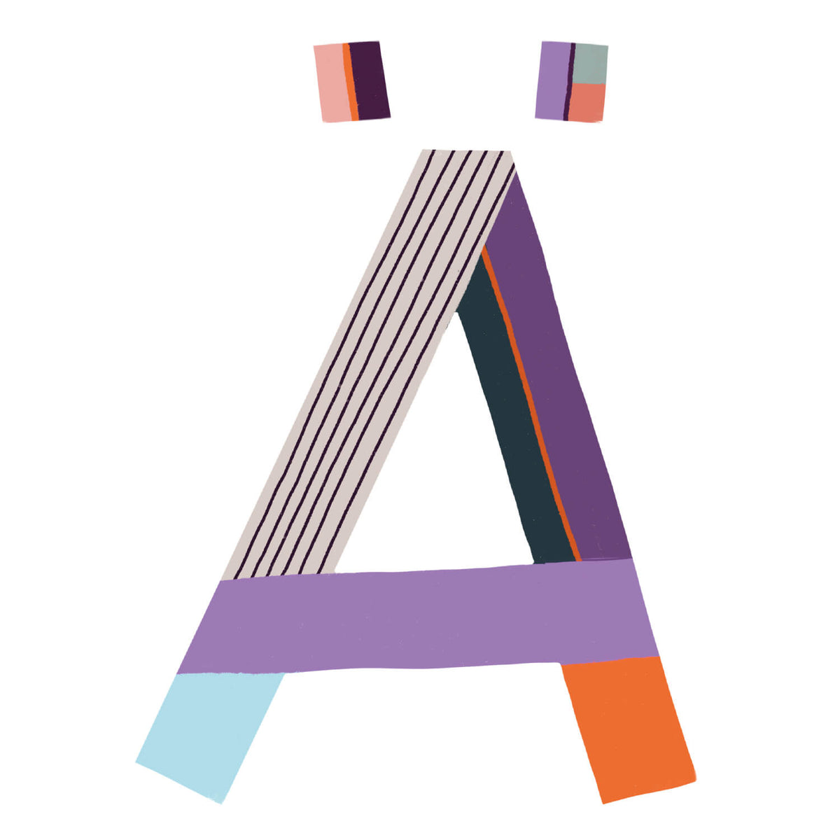 Bügelbuchstabe AE – Color & Pattern – Design AE