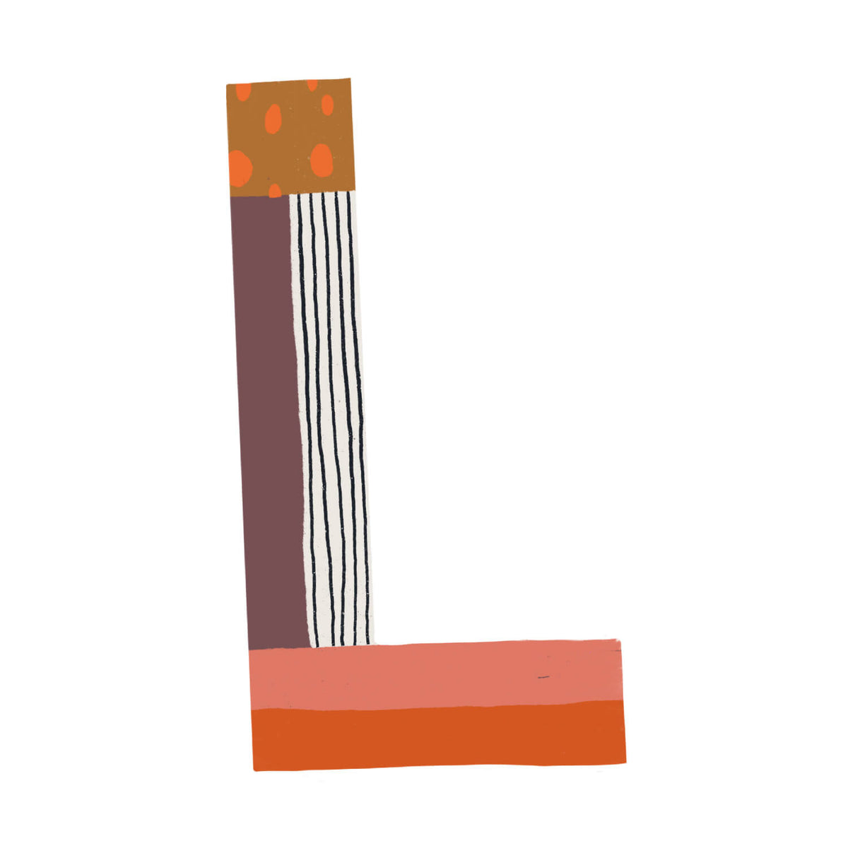 Bügelbuchstabe L – Color & Pattern – Design L1