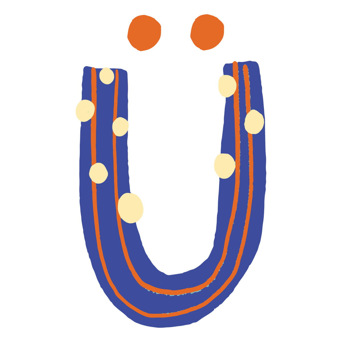 Bügelbuchstabe Ü – Konfetti – Design Ü