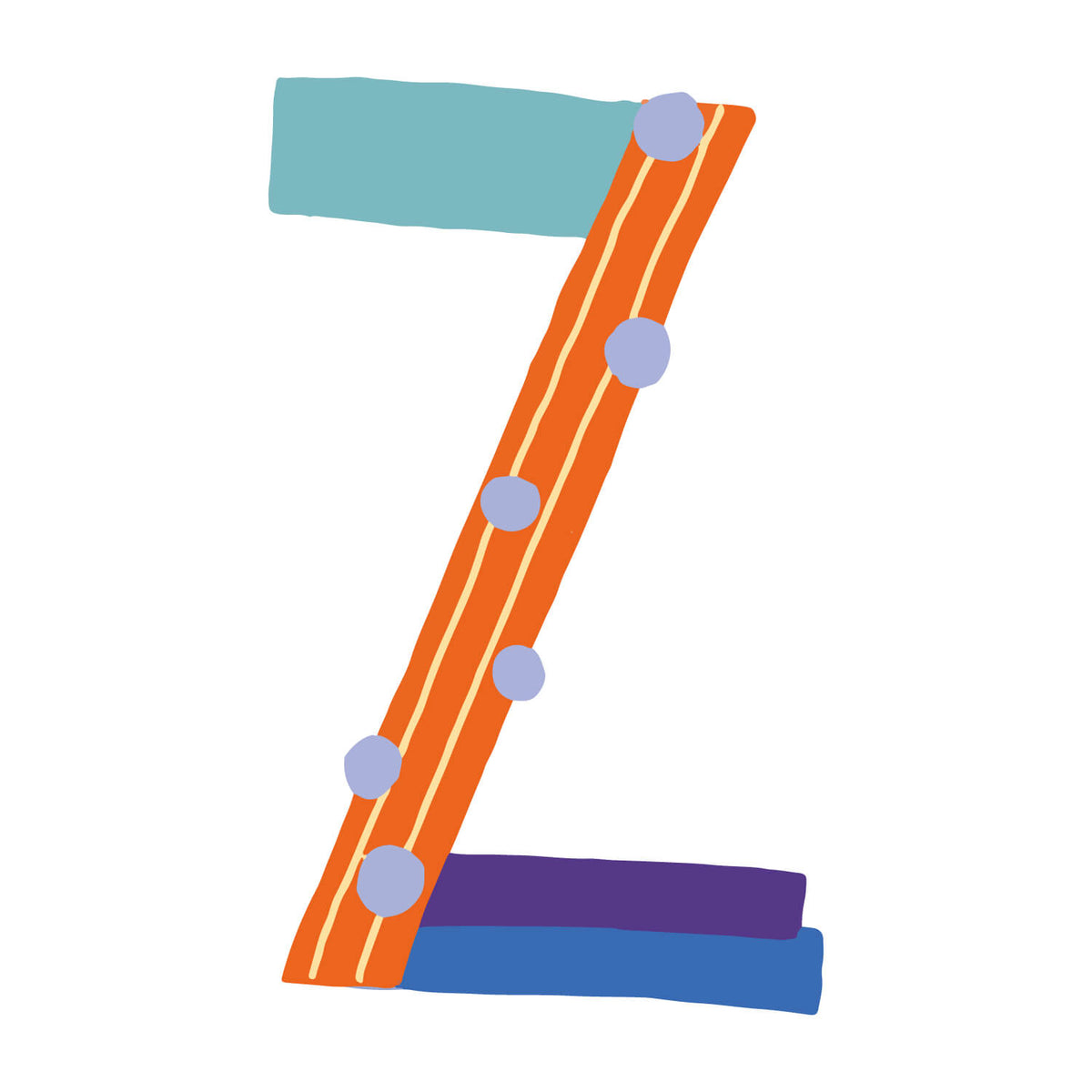 Bügelbuchstabe Z – Konfetti – Design Z