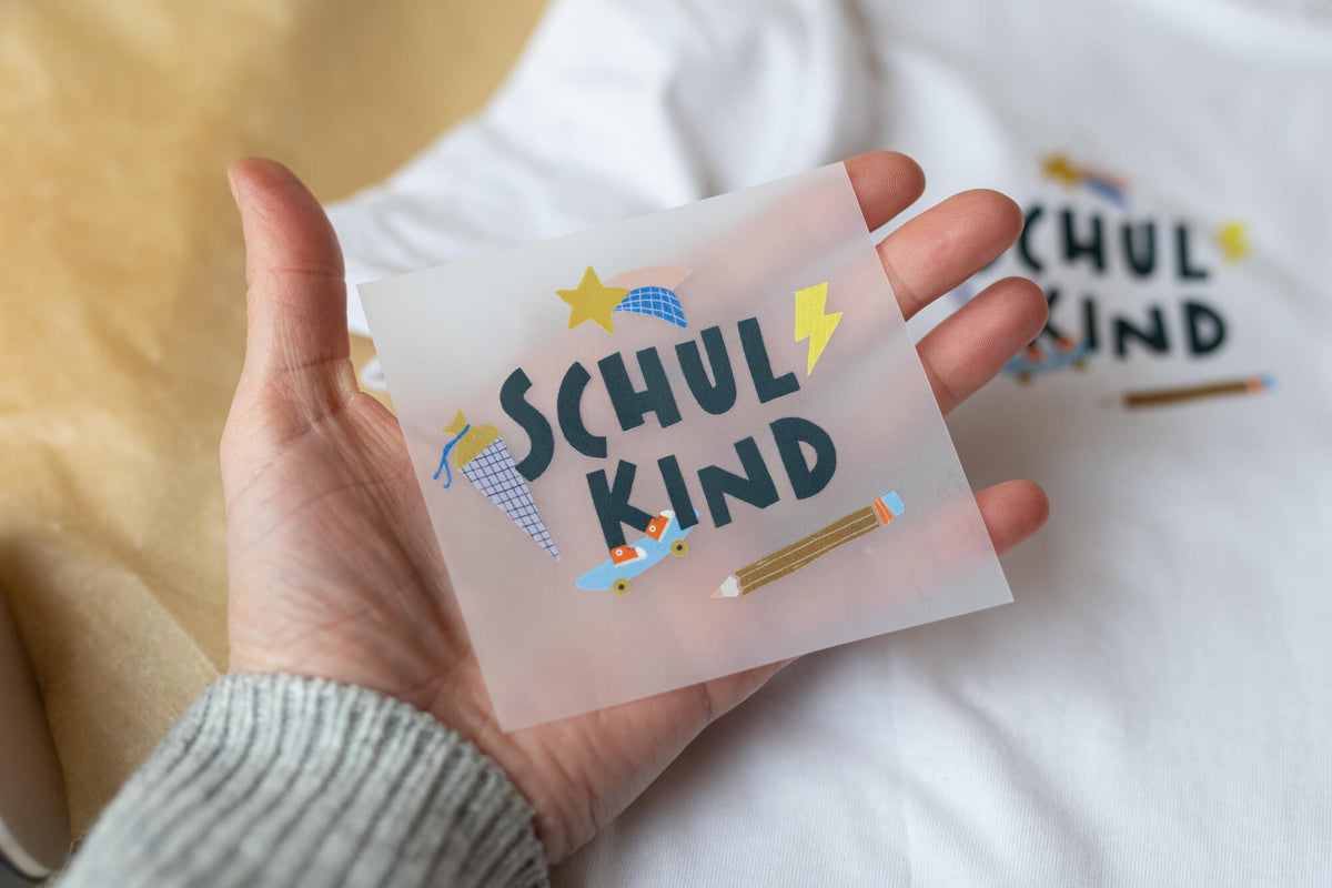 Bügelbild - Schulkind Skater