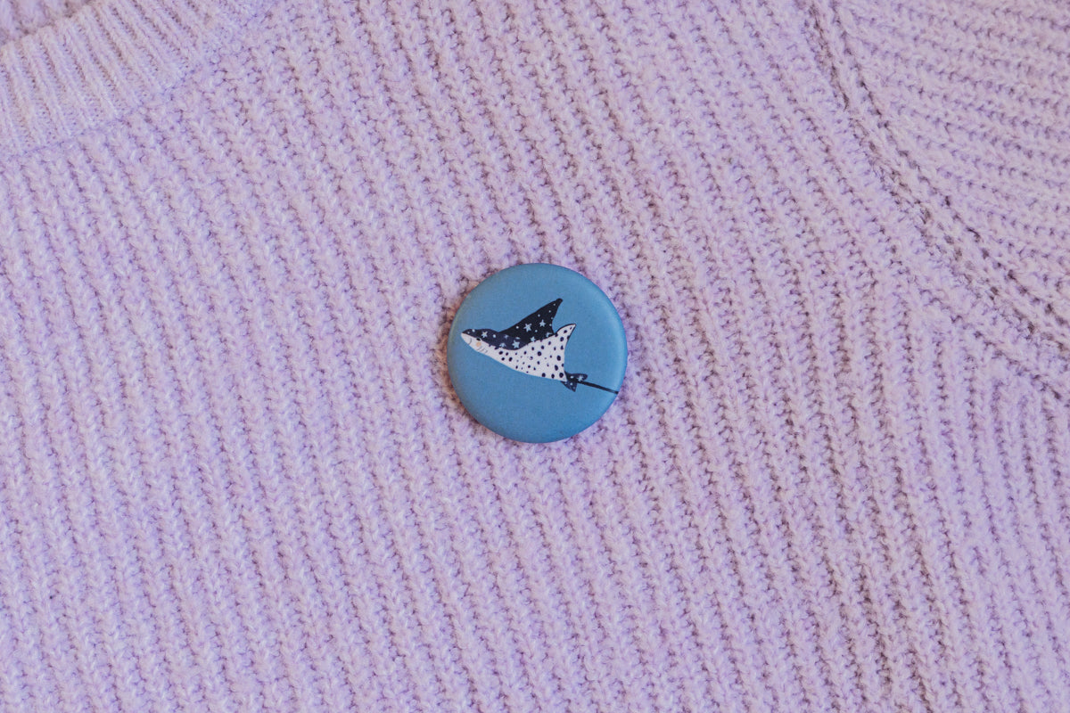 Button mit Affirmation - Rochen - die starke Bande