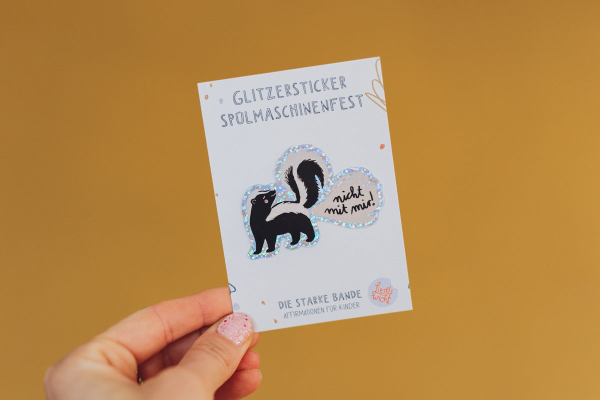 Glitzersticker - Stinktier - Nicht mit mir