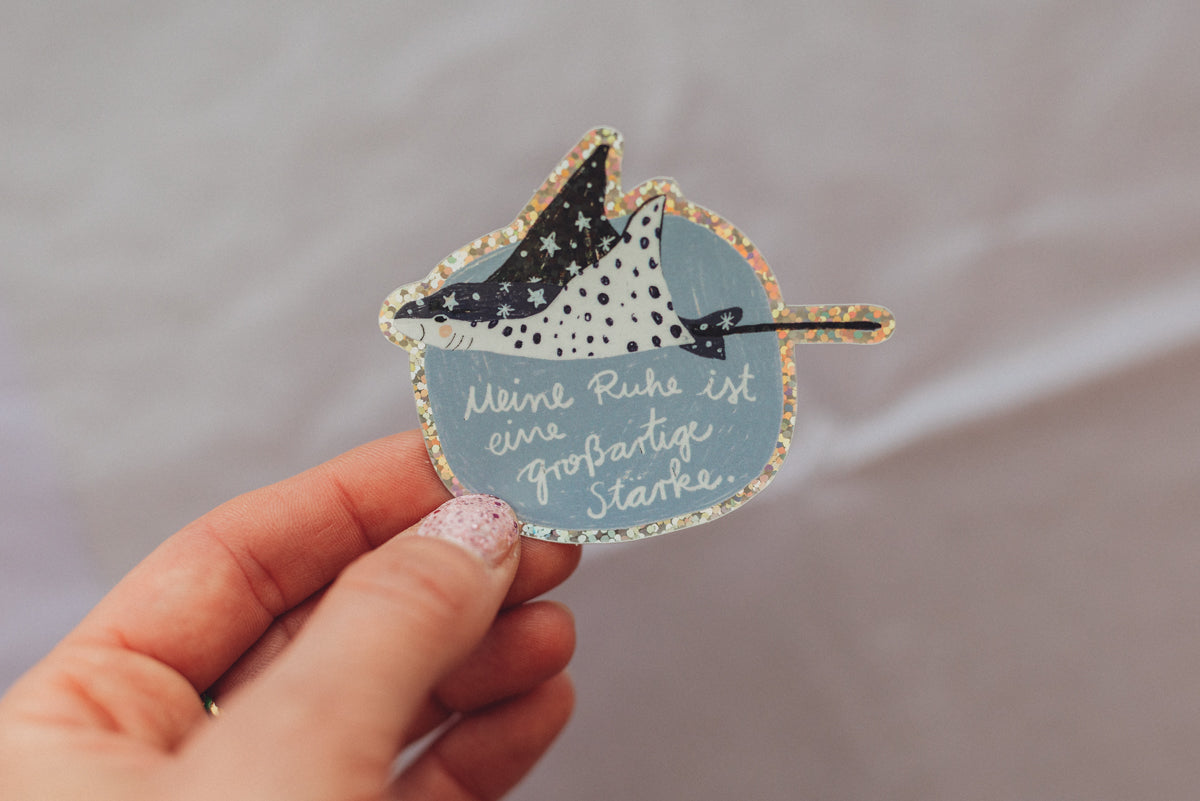 Glitzersticker - Rochen - Still & stark