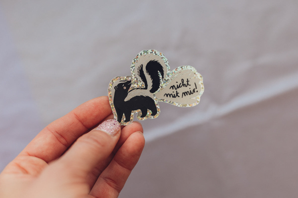 Glitzersticker - Stinktier - Nicht mit mir