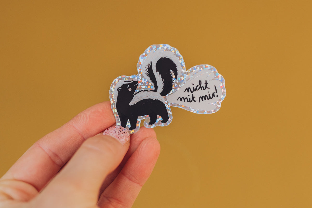 Glitzersticker - Stinktier - Nicht mit mir