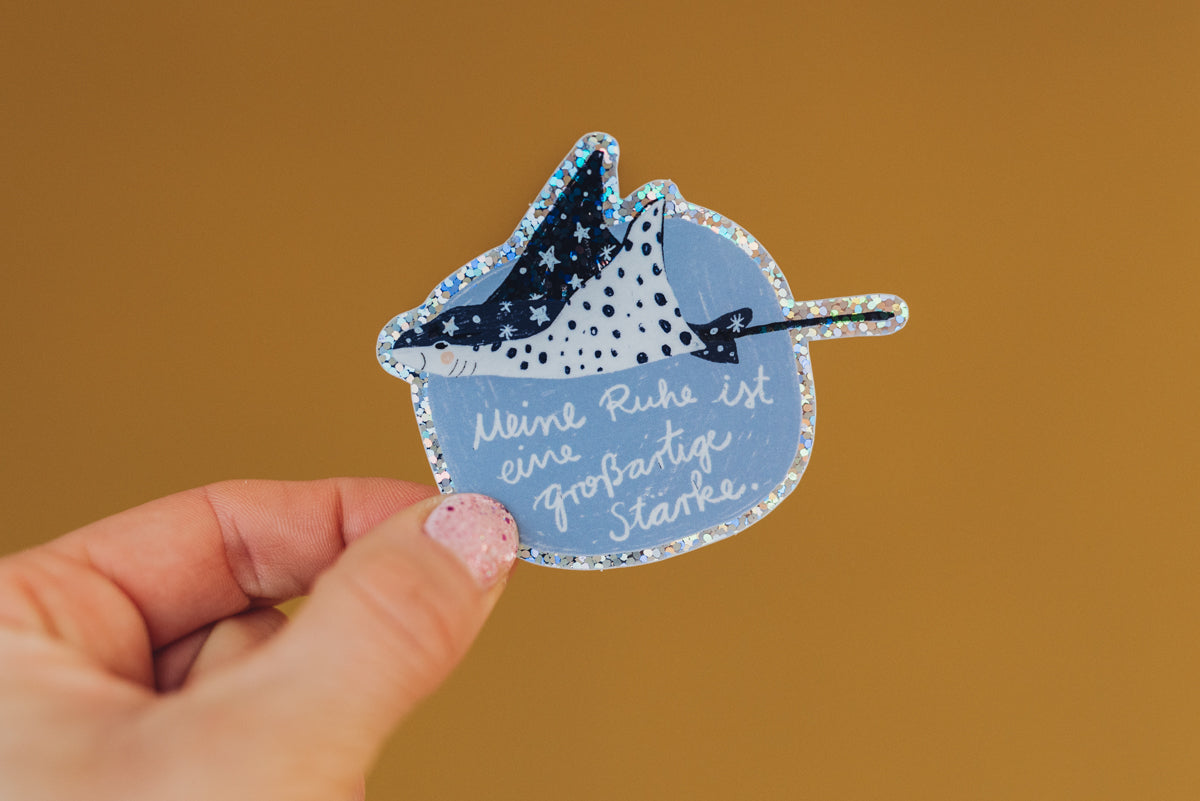 Glitzersticker - Rochen - Still & stark