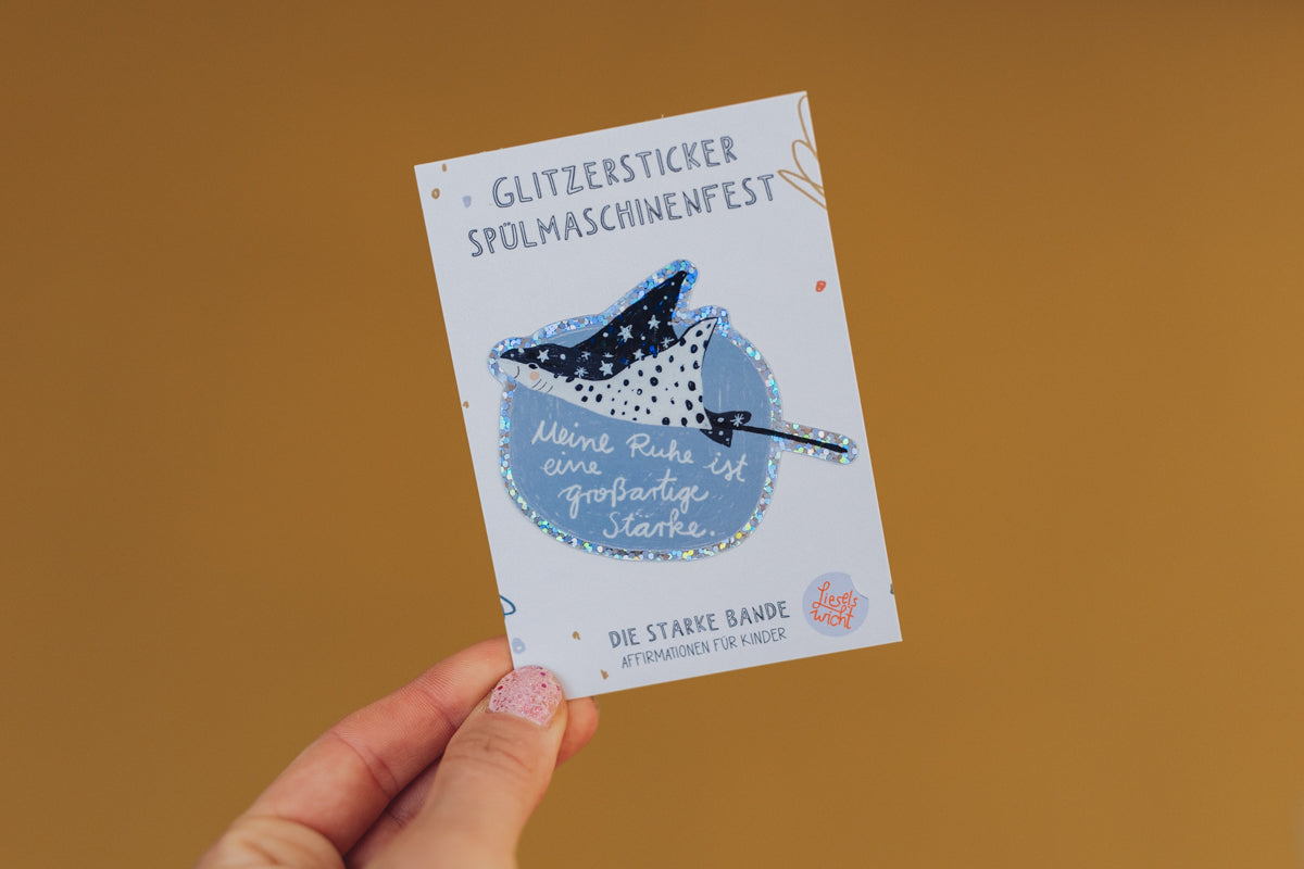 Glitzersticker - Rochen - Still & stark