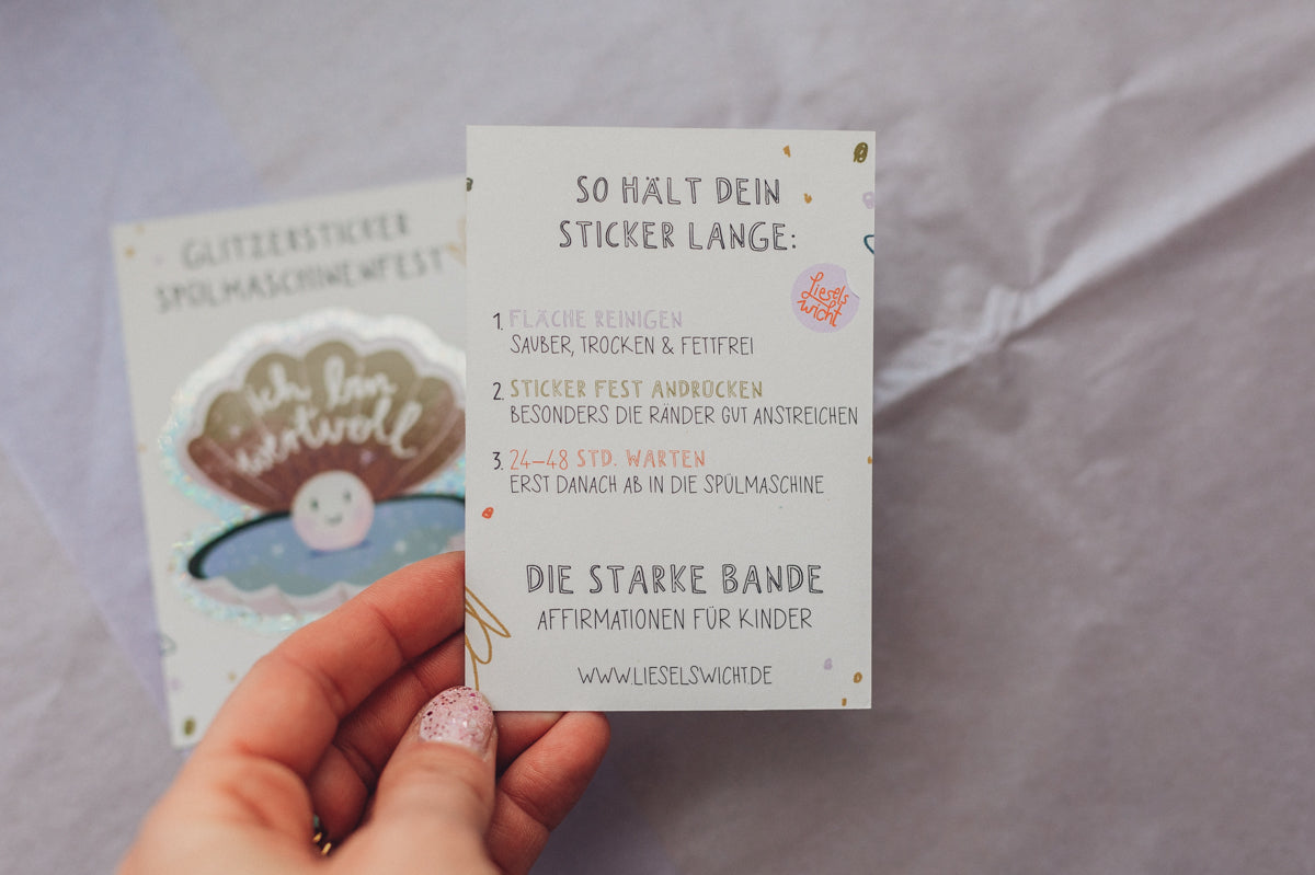 Glitzersticker - Rochen - Still & stark