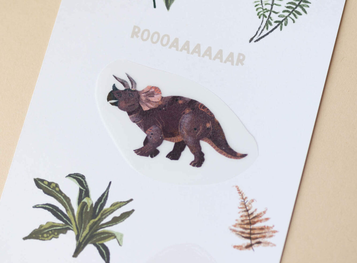Dino Bügelbild - Triceratops - klein