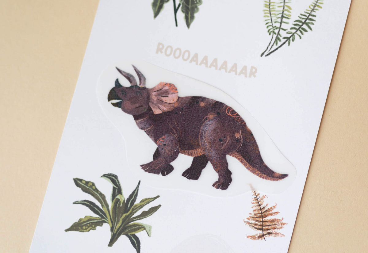 Dino Bügelbild - Triceratops - groß