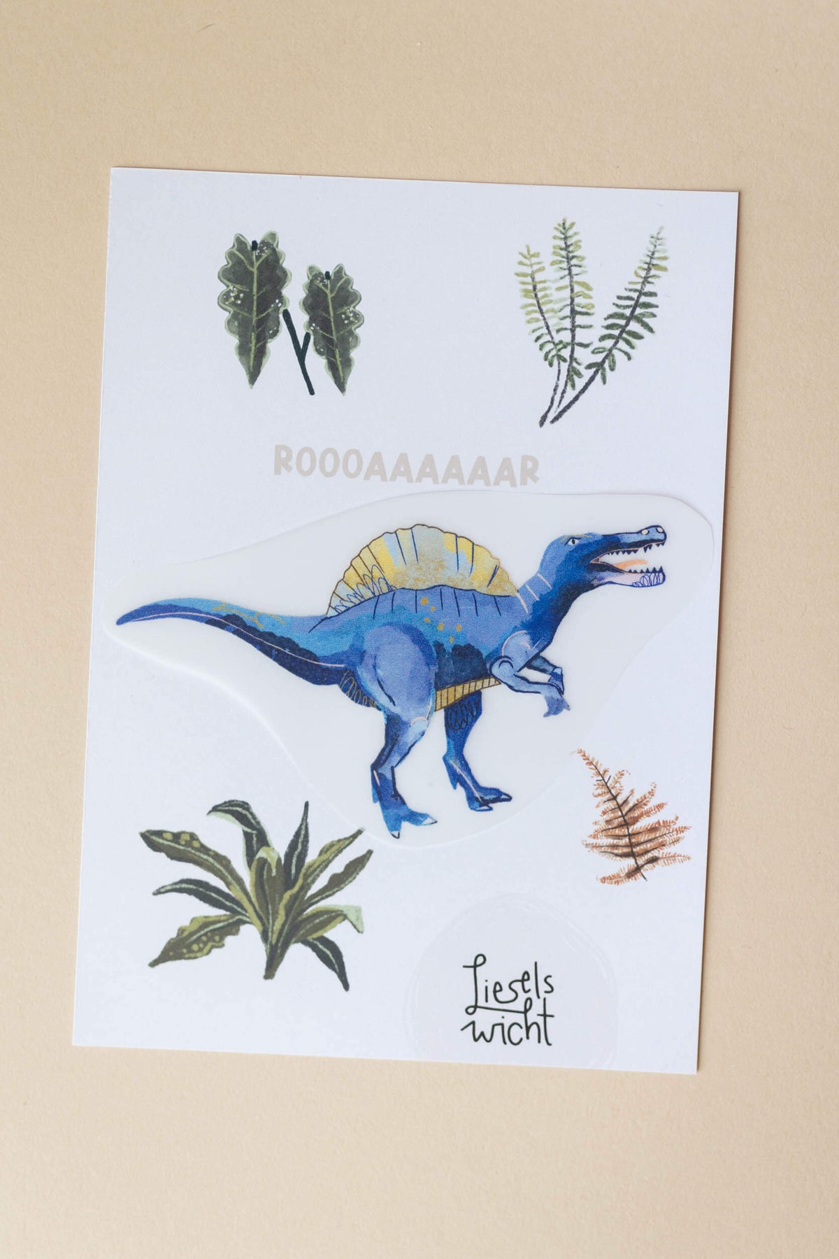 Dino Bügelbild - Spino - groß