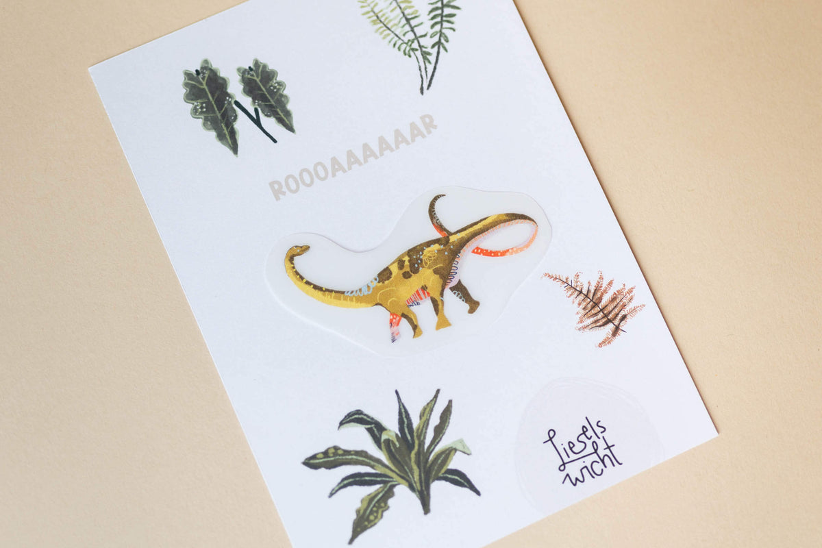 Dino Bügelbild - Diplodocus - klein