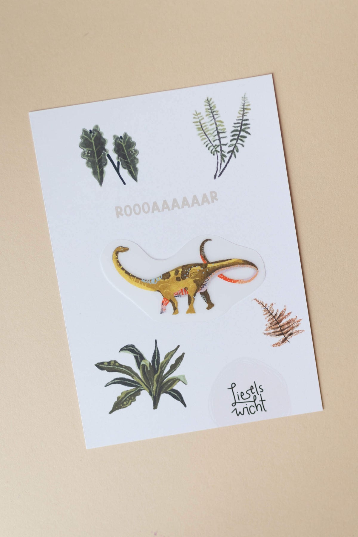 Dino Bügelbild - Diplodocus - klein