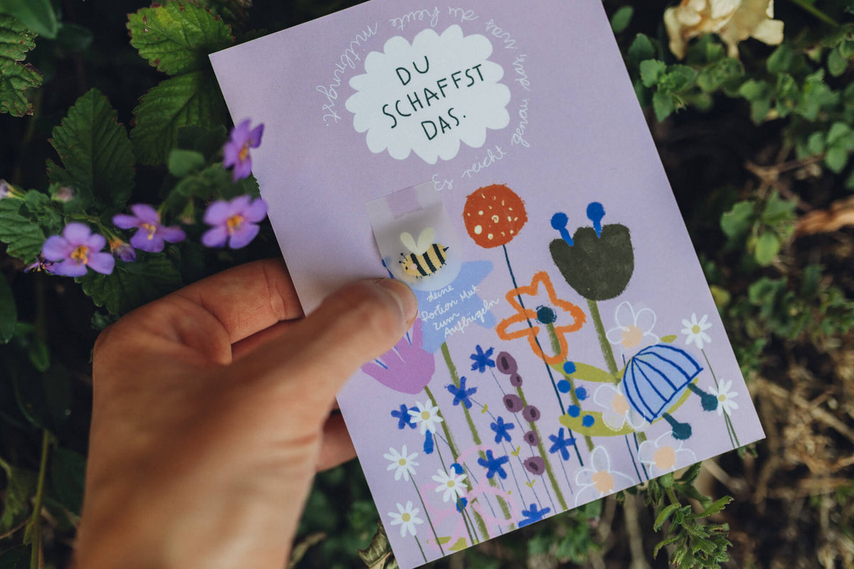 Karte mit Bügelbild - Du schaffst das