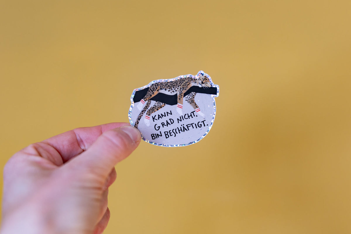 Glitzersticker - Leopard - Beschäftigt
