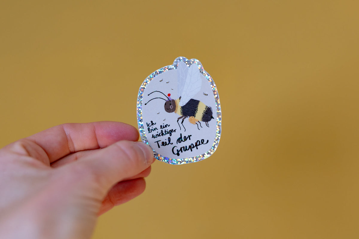 Glitzersticker - Biene - wichtiger Teil der Gruppe