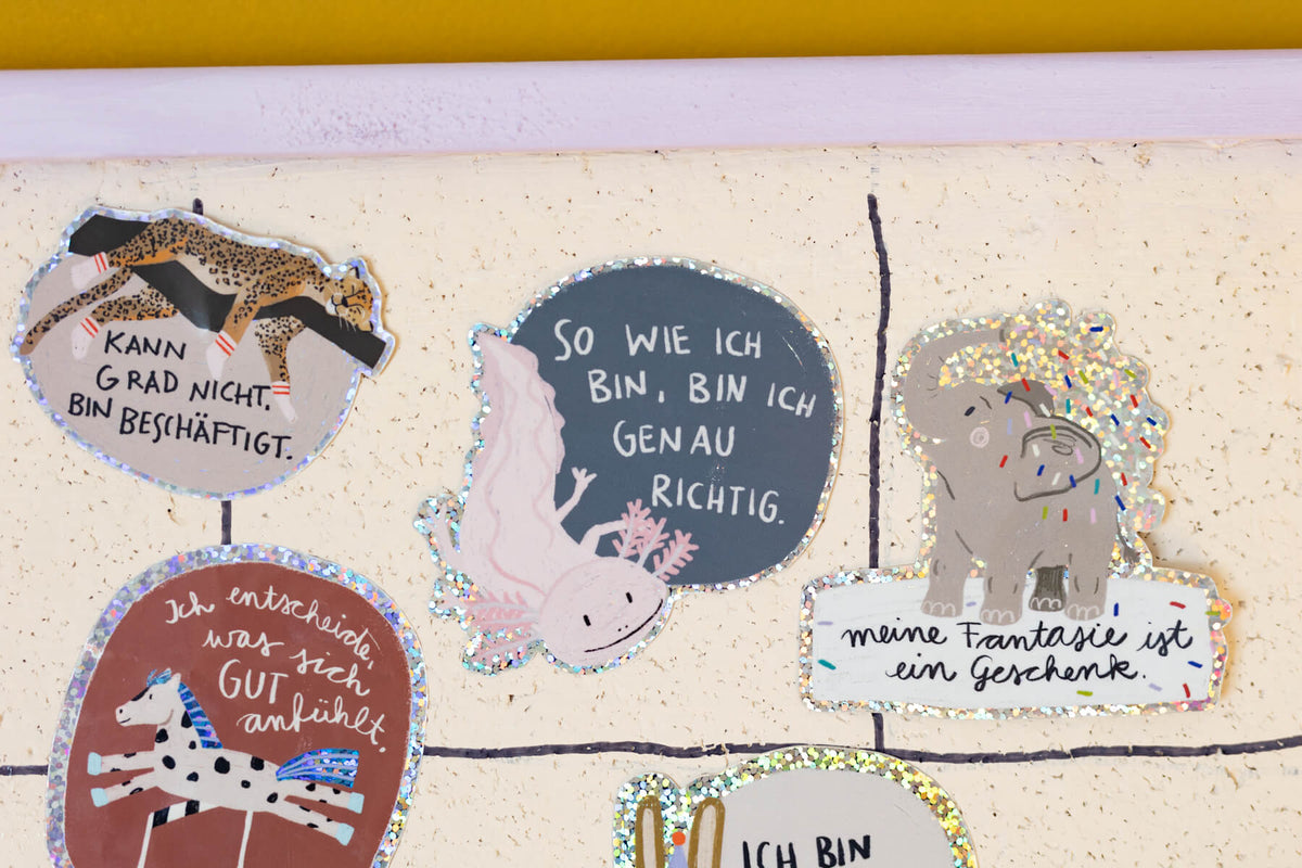 Glitzersticker - Axolotl - So wie ich bin
