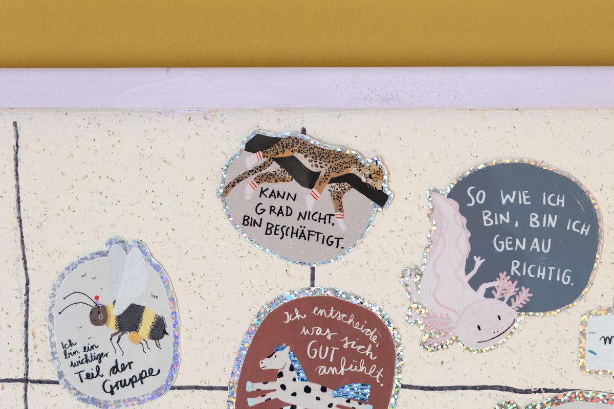 Glitzersticker - Leopard - Beschäftigt
