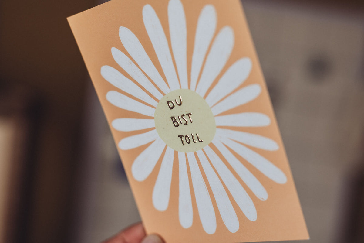 Karte - Du bist toll - Gold