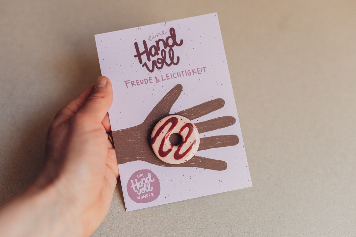 Eine Handvoll Wunder - Donut Glasur - Handschmeichler aus Keramik