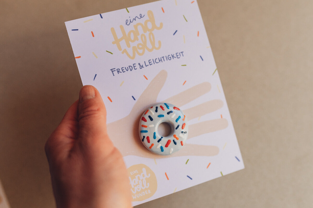 Eine Handvoll Wunder - Donut Streusel - Handschmeichler aus Keramik