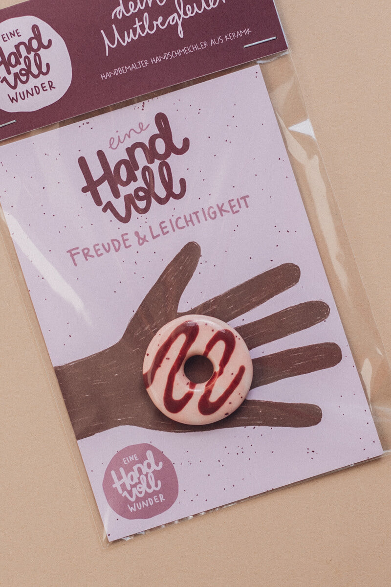 Eine Handvoll Wunder - Donut Glasur - Handschmeichler aus Keramik