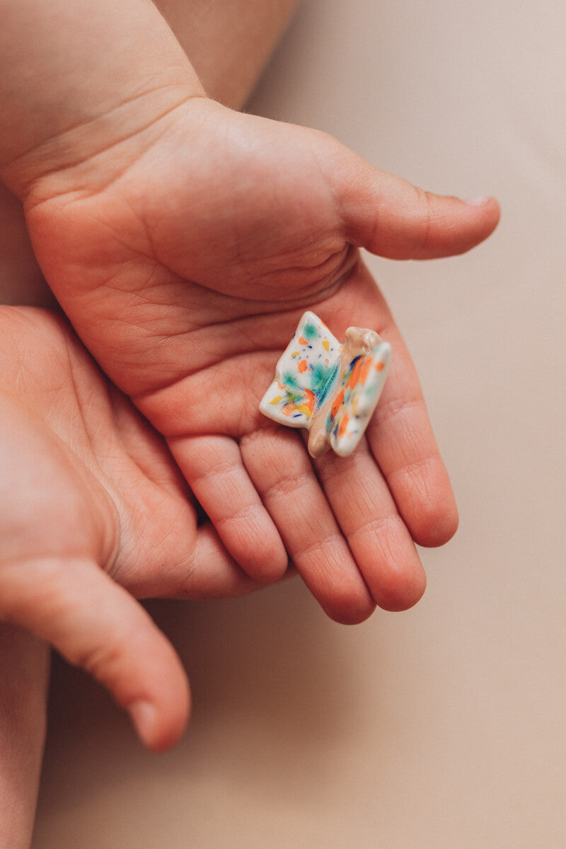 Eine Handvoll Wunder - Schmetterling - Handschmeichler aus Keramik