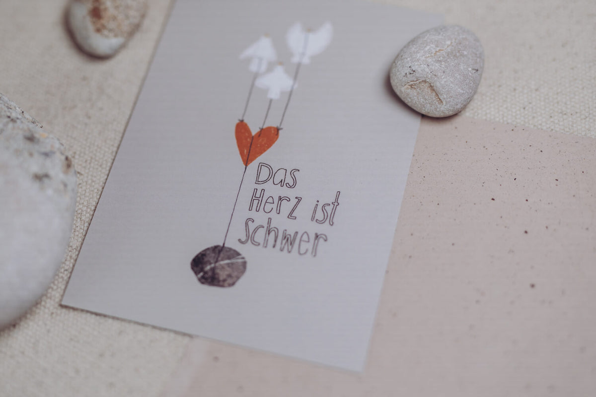 Karte - schweres Herz