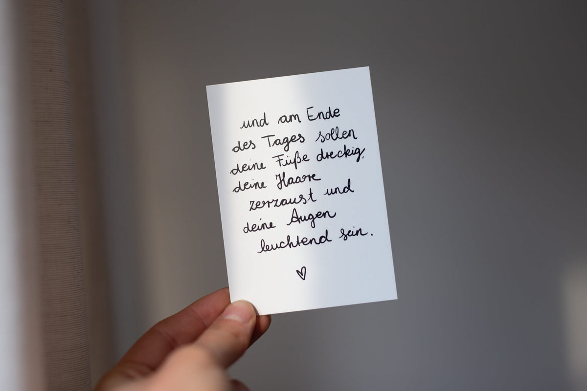 Kärtchen - Am Ende des Tages