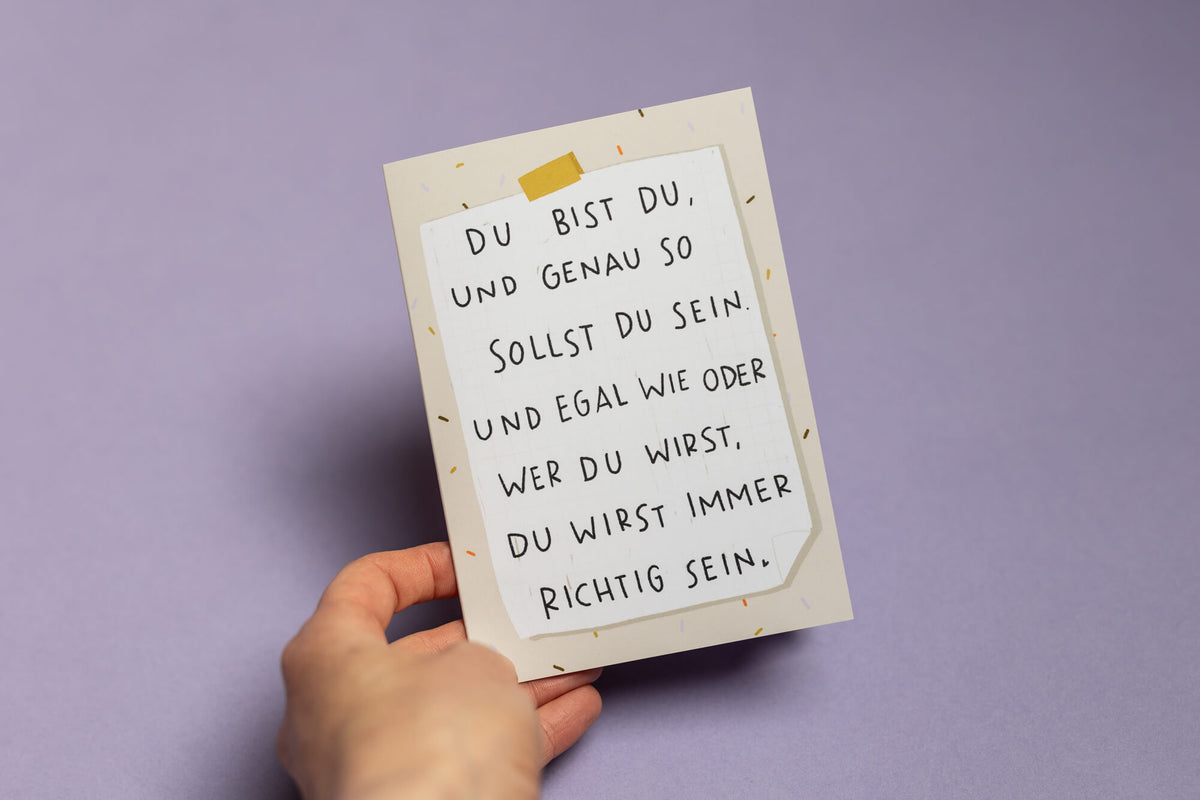 Klappkarte - Du bist Du