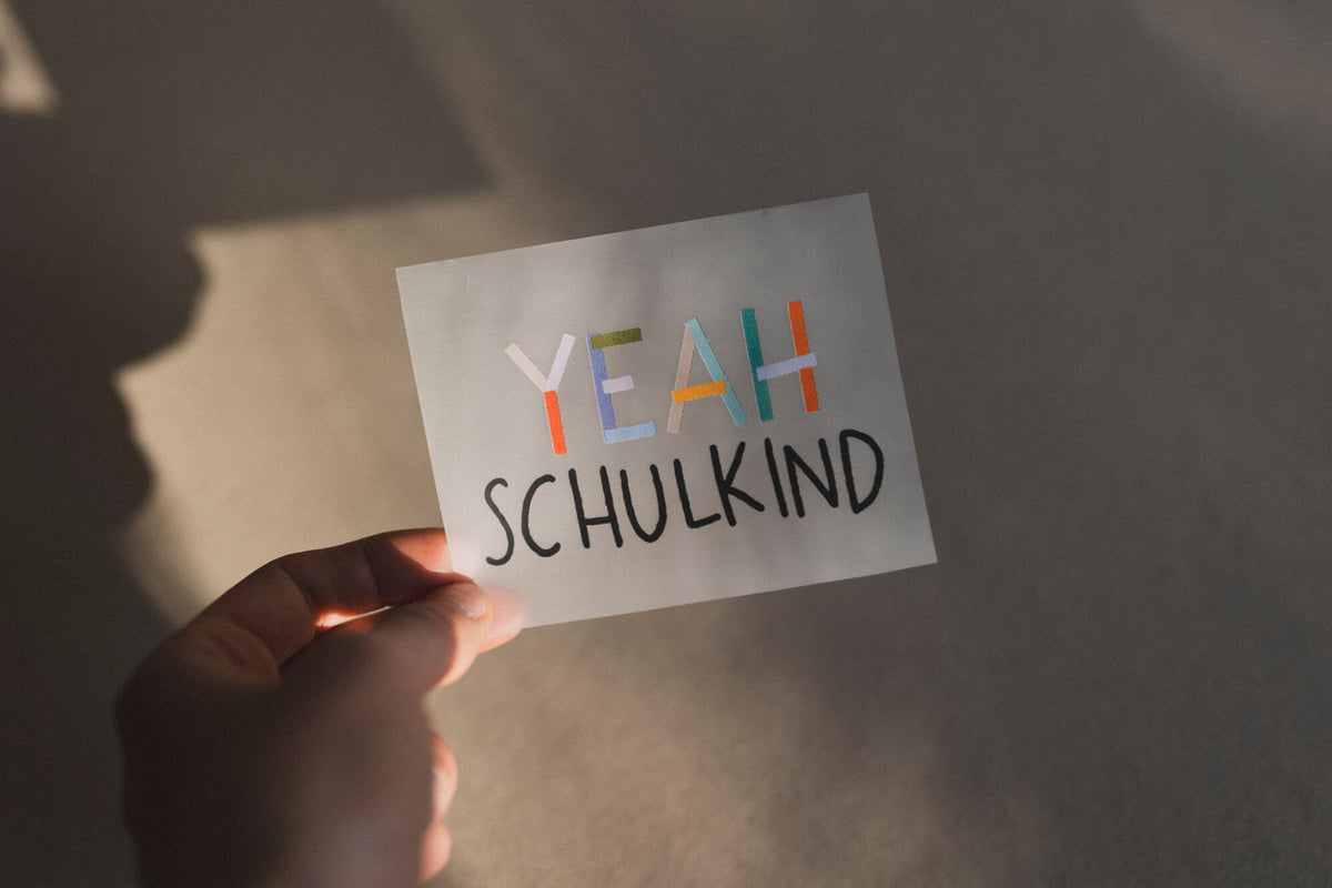 Bügelbild - Yeah Schulkind