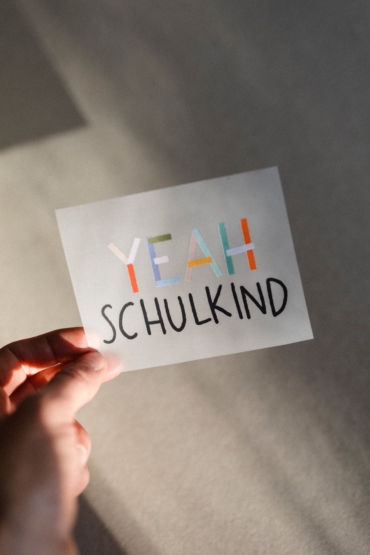 Bügelbild - Yeah Schulkind