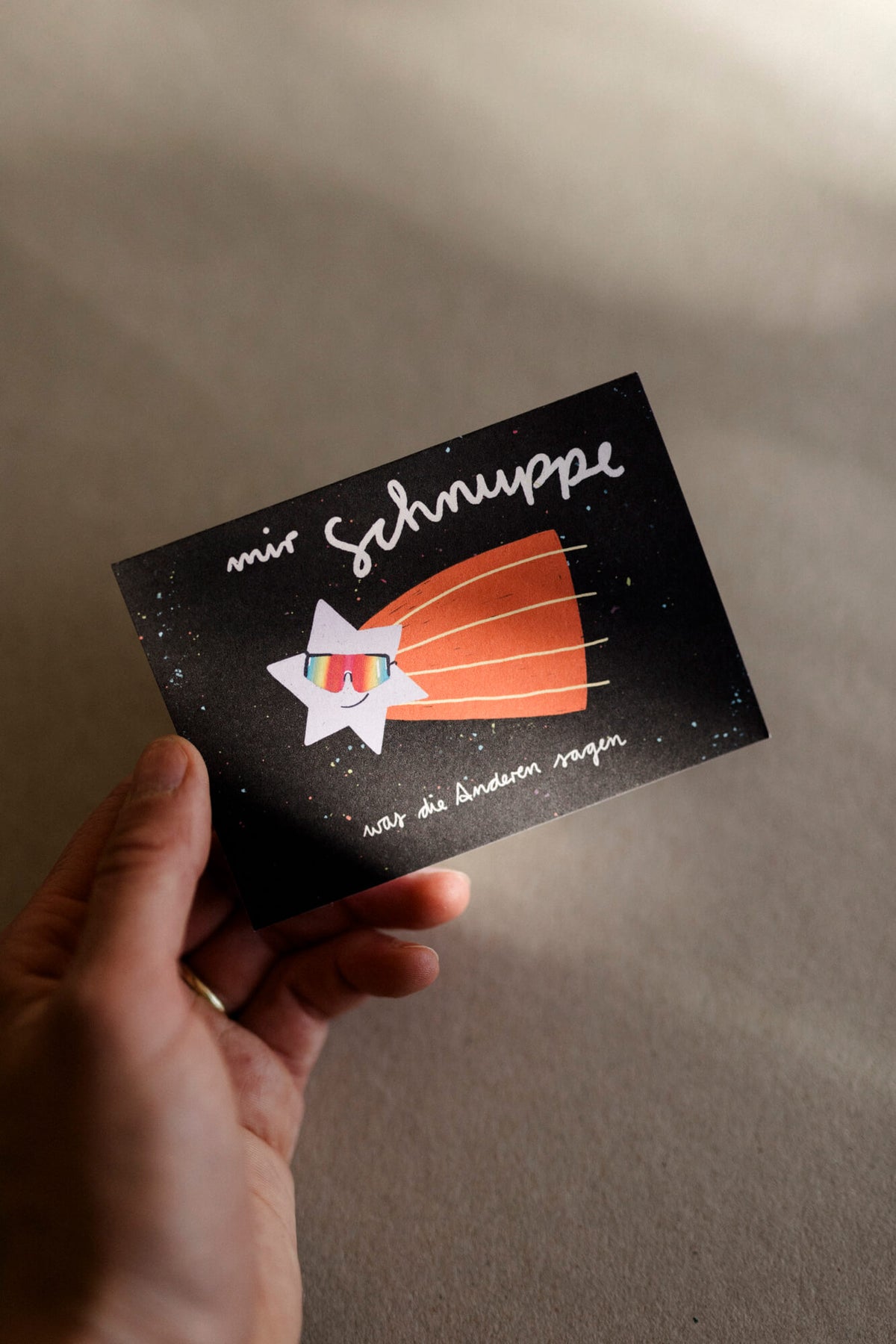 Mir Schnuppe Kraftkärtchen - Din A7 Klappkarte mit Bügelbild