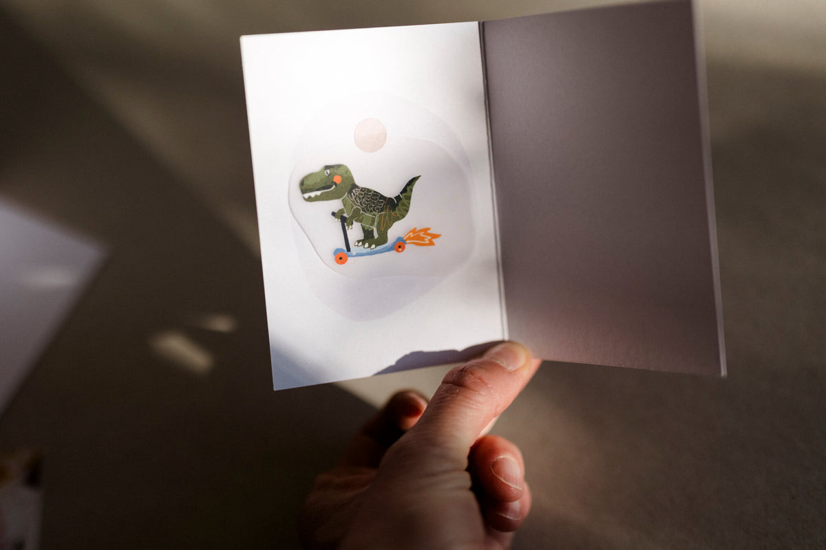 Jetzt erst recht Kraftkärtchen - Din A7 Klappkarte mit Bügelbild