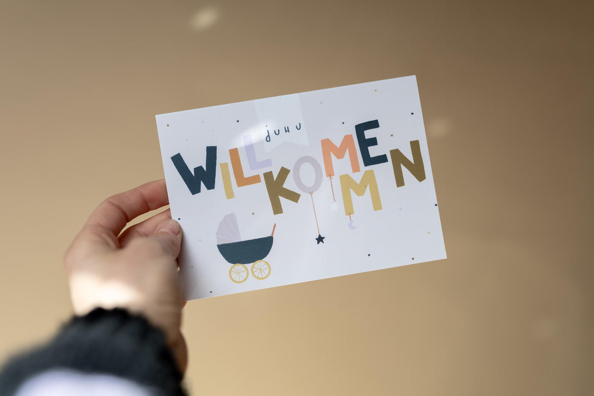 Klappkarte - Willkommen