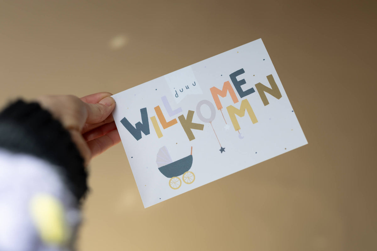 Klappkarte - Willkommen
