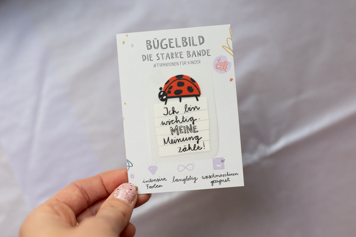 Mini Bügelbild - Marienkäfer - Die starke Bande