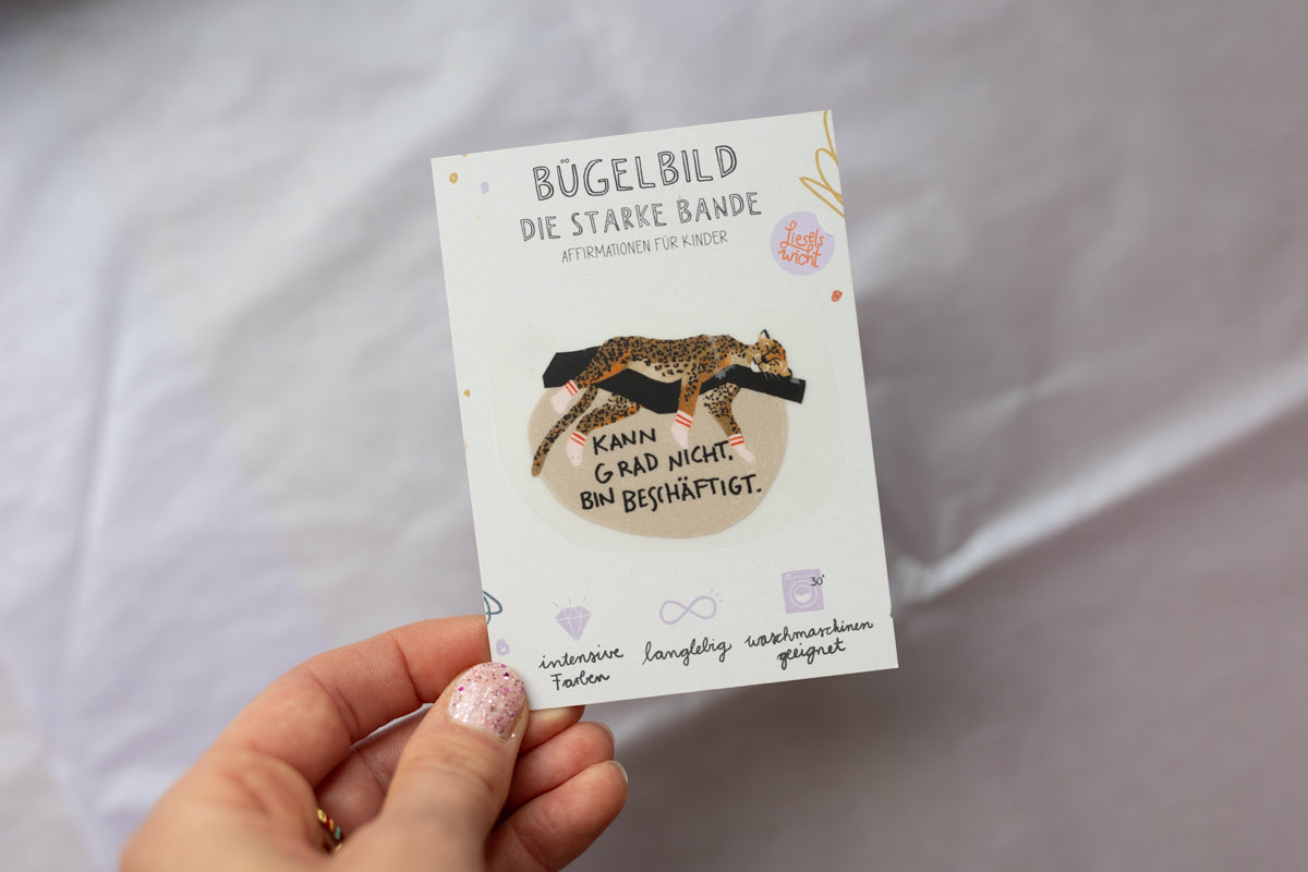 Mini Bügelbild - Leopard - Die starke Bande