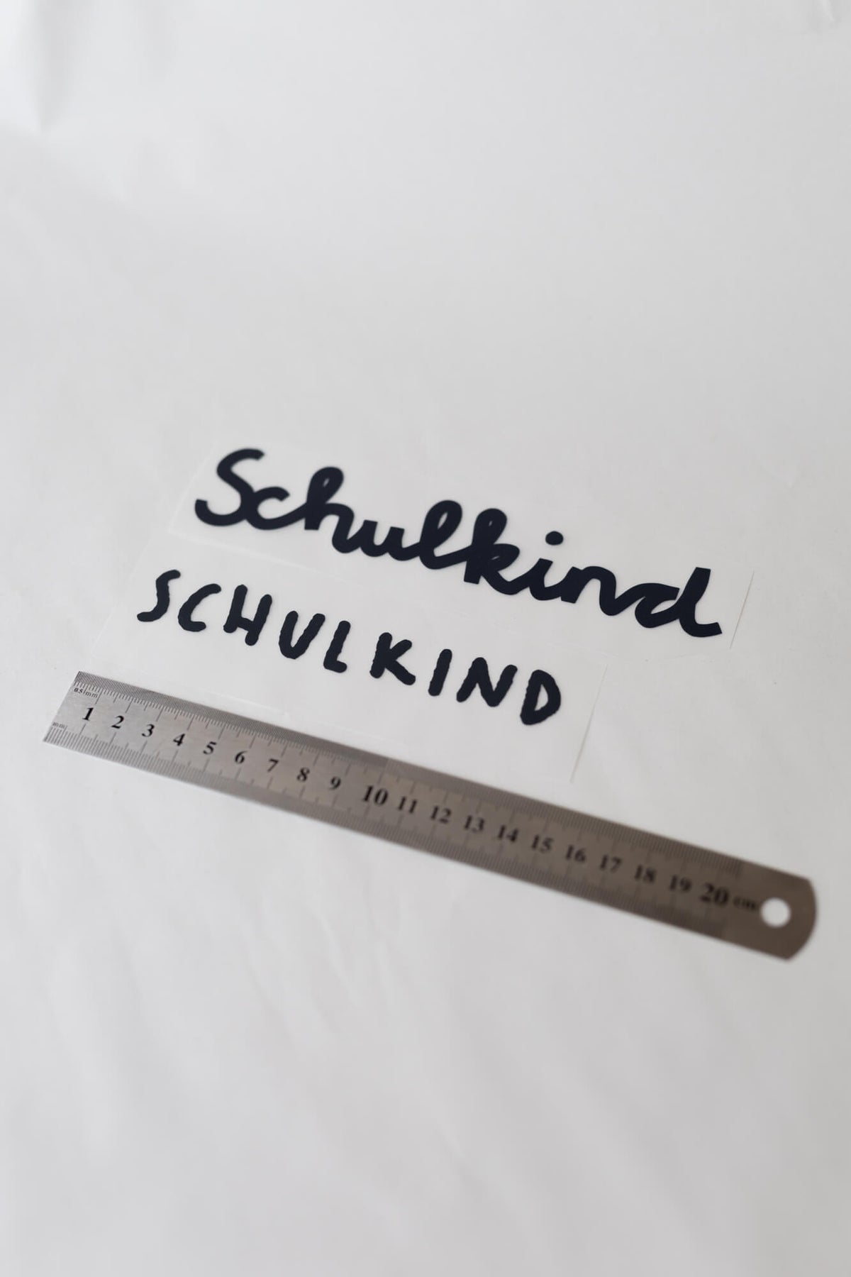 Bügelbild - Schulkind Schriftzug - handwritten