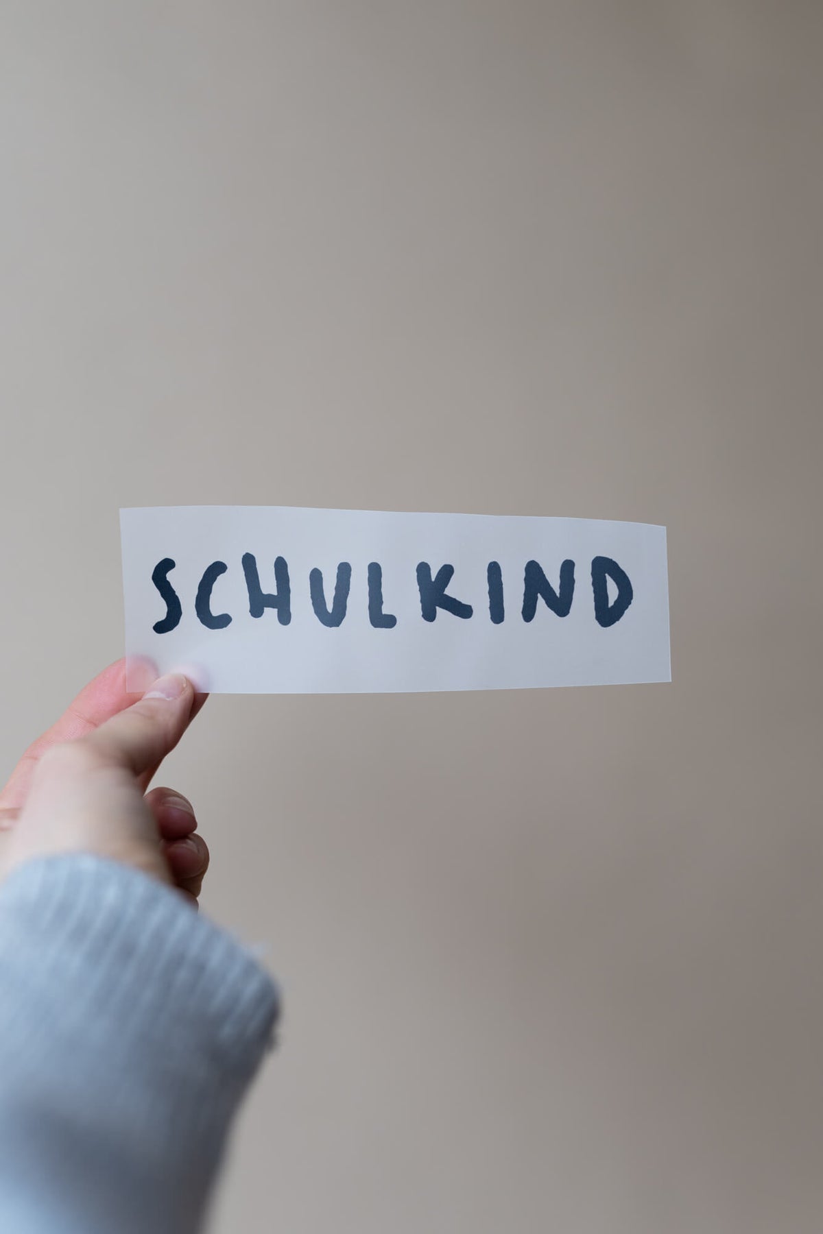 Bügelbild - Schulkind Schriftzug - handwritten