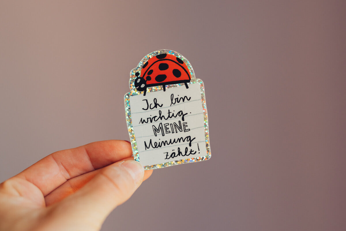 Glitzersticker - Marienkäfer - Ich bin wichtig