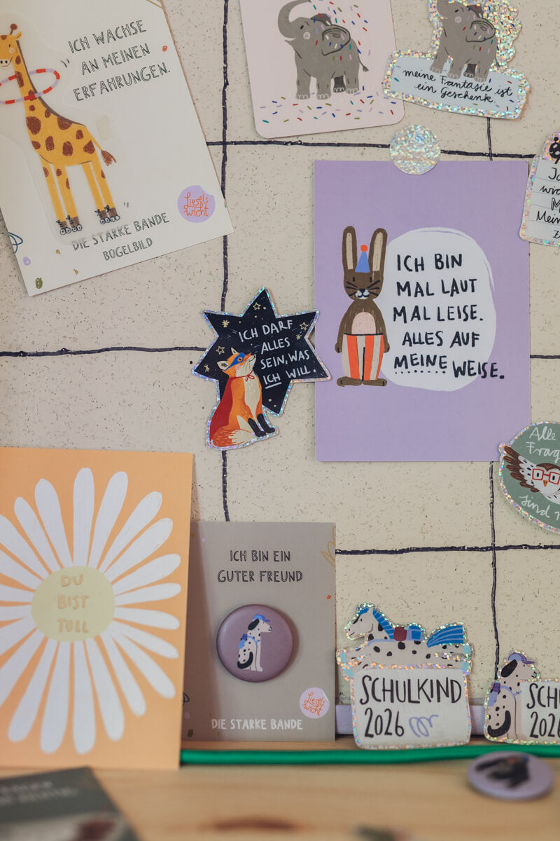 Glitzersticker - Fuchs - Ich darf alles sein