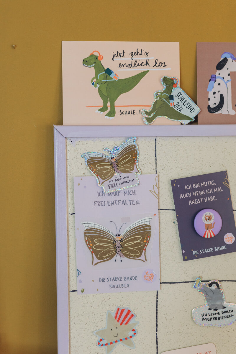 Glitzersticker - Schmetterling - frei entfalten