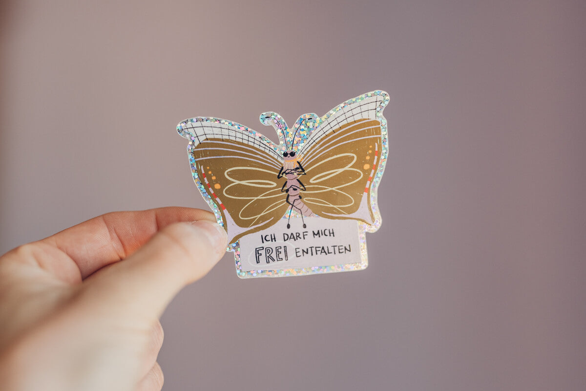 Glitzersticker Set - 5er Bande - 5 Stck. - deine Wahl